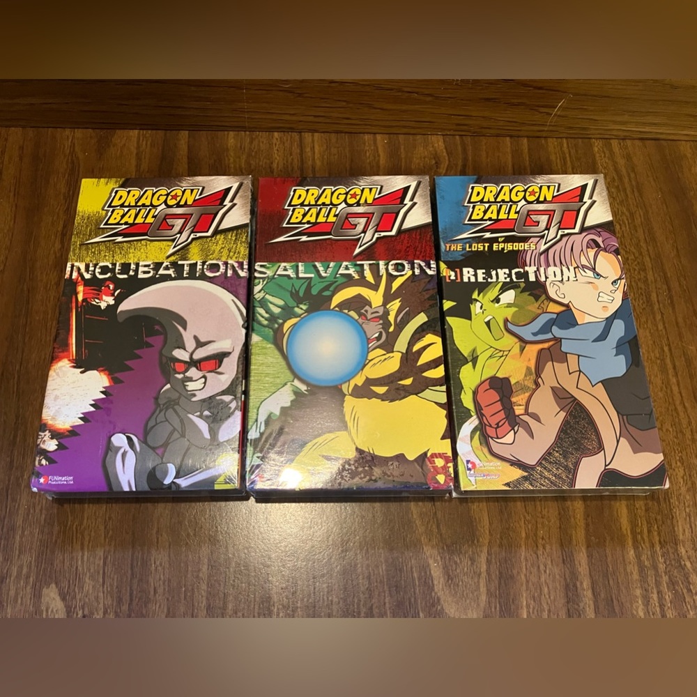 Dragon Ball GT Lot Of 3 VHS Tapes New And Sealed Vintage